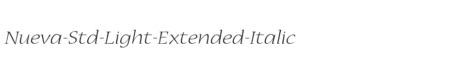 font Nueva-Std-Light-Extended-Italic download