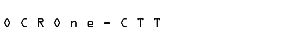 font OCROne-CTT download