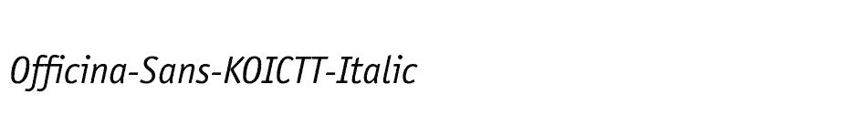 font Officina-Sans-KOICTT-Italic download