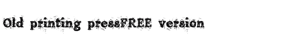 font Old-printing-pressFREE-version download