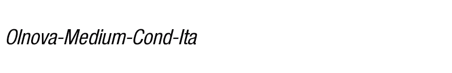 font Olnova-Medium-Cond-Ita download