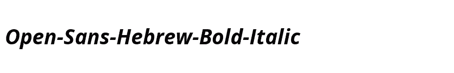 font Open-Sans-Hebrew-Bold-Italic download