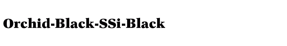 font Orchid-Black-SSi-Black download