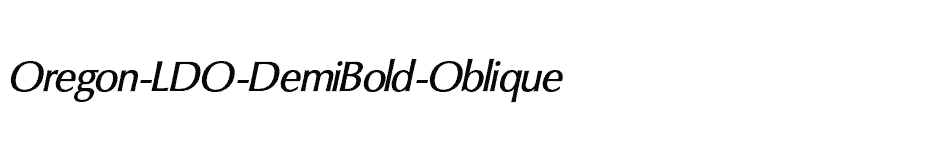 font Oregon-LDO-DemiBold-Oblique download