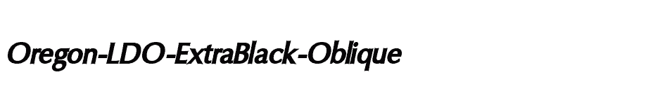 font Oregon-LDO-ExtraBlack-Oblique download