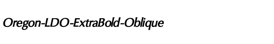 font Oregon-LDO-ExtraBold-Oblique download