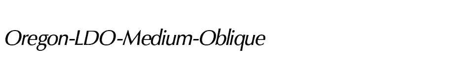 font Oregon-LDO-Medium-Oblique download