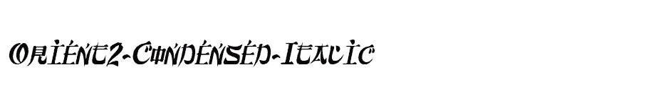 font Orient2-Condensed-Italic download
