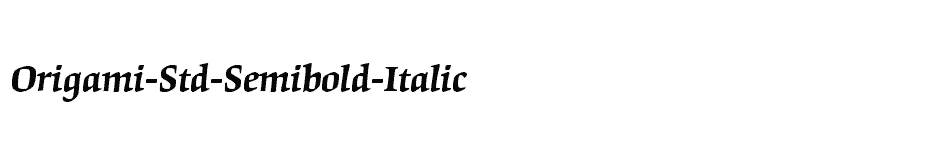 font Origami-Std-Semibold-Italic download