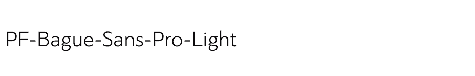 font PF-Bague-Sans-Pro-Light download