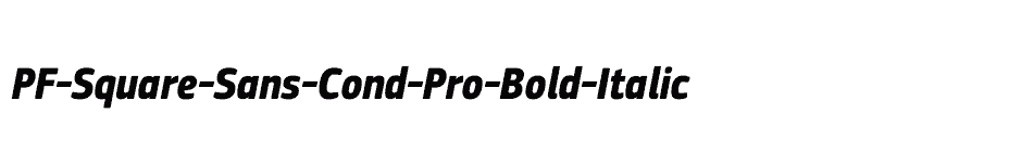 font PF-Square-Sans-Cond-Pro-Bold-Italic download