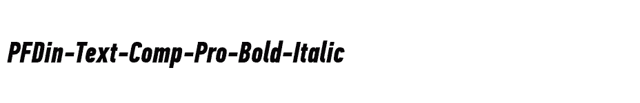 font PFDin-Text-Comp-Pro-Bold-Italic download
