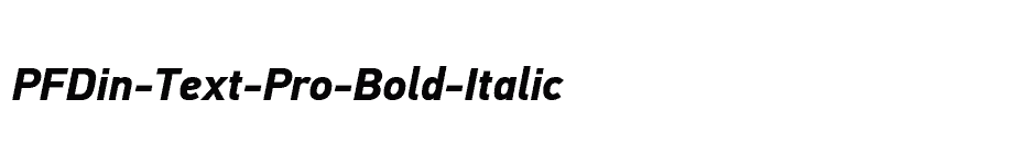 font PFDin-Text-Pro-Bold-Italic download