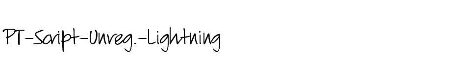 font PT-Script-(Unreg.)-Lightning download