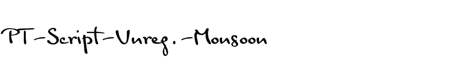 font PT-Script-(Unreg.)-Monsoon download