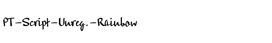 font PT-Script-(Unreg.)-Rainbow download