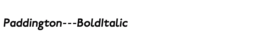 font Paddington---BoldItalic download