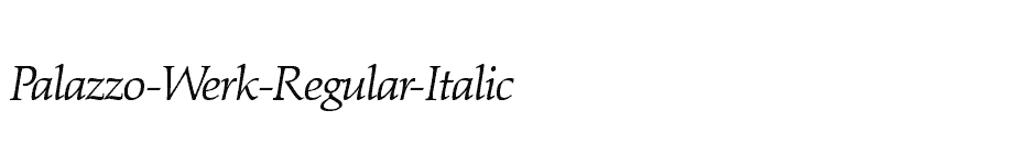 font Palazzo-Werk-Regular-Italic download