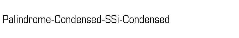 font Palindrome-Condensed-SSi-Condensed download