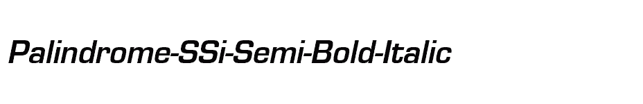 font Palindrome-SSi-Semi-Bold-Italic download