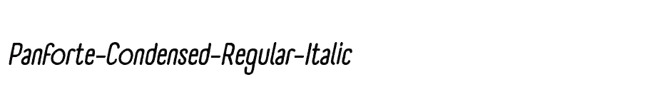 font Panforte-Condensed-Regular-Italic download