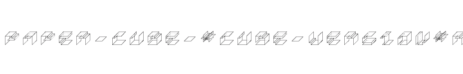 font Paper-Cube-*cube-version*Regular download