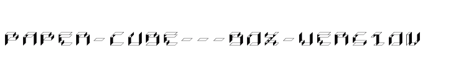 font Paper-Cube---Box-version download