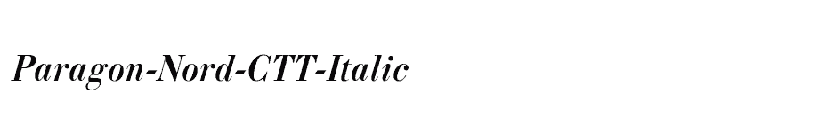 font Paragon-Nord-CTT-Italic download