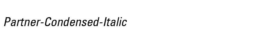 font Partner-Condensed-Italic download