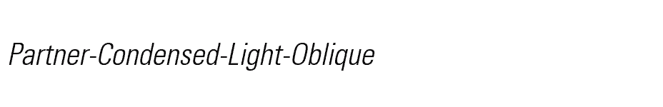 font Partner-Condensed-Light-Oblique download