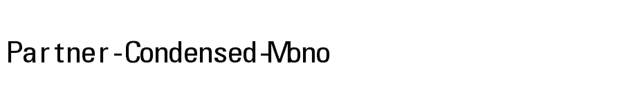 font Partner-Condensed-Mono download