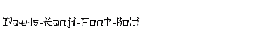 font Pauls-Kanji-Font-Bold download