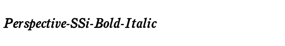 font Perspective-SSi-Bold-Italic download