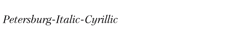 font Petersburg-Italic-Cyrillic download