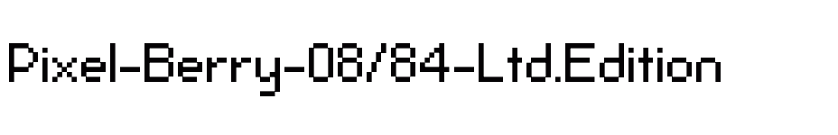 font Pixel-Berry-08/84-Ltd.Edition download
