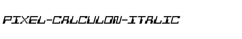 font Pixel-Calculon-Italic download