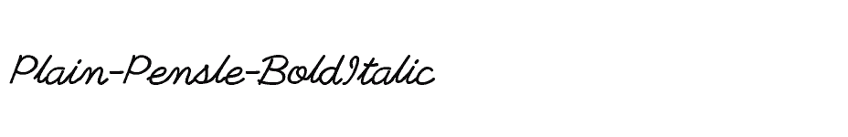 font Plain-Pensle-BoldItalic download