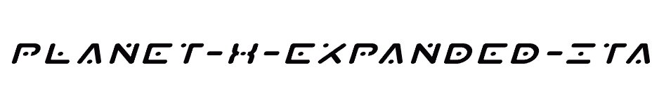 font Planet-X-Expanded-Italic download