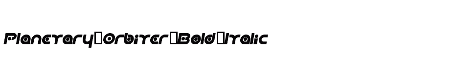 font Planetary-Orbiter-Bold-Italic download