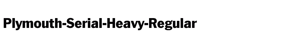 font Plymouth-Serial-Heavy-Regular download