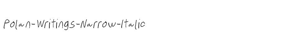 font Polan-Writings-Narrow-Italic download