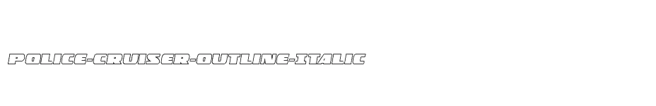font Police-Cruiser-Outline-Italic download