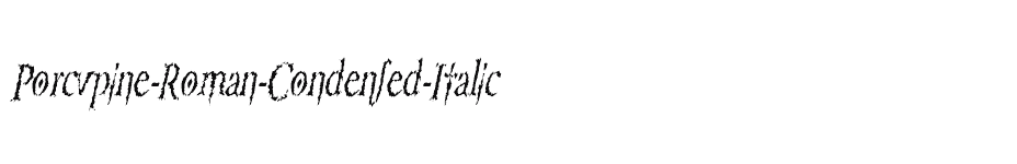 font Porcupine-Roman-Condensed-Italic download
