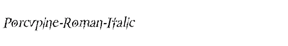 font Porcupine-Roman-Italic download