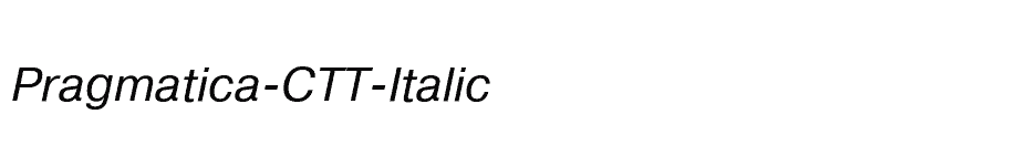 font Pragmatica-CTT-Italic download