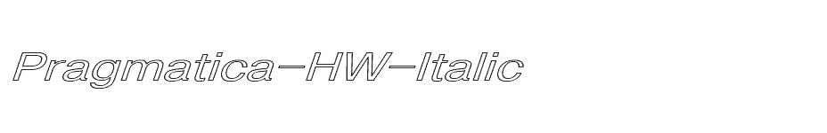 font Pragmatica-HW-Italic download
