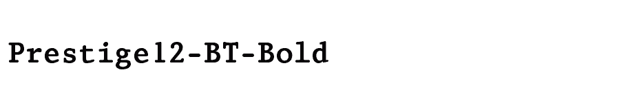 font Prestige12-BT-Bold download