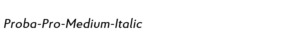 font Proba-Pro-Medium-Italic download