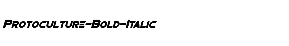 font Protoculture-Bold-Italic download