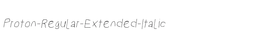font Proton-Regular-Extended-Italic download